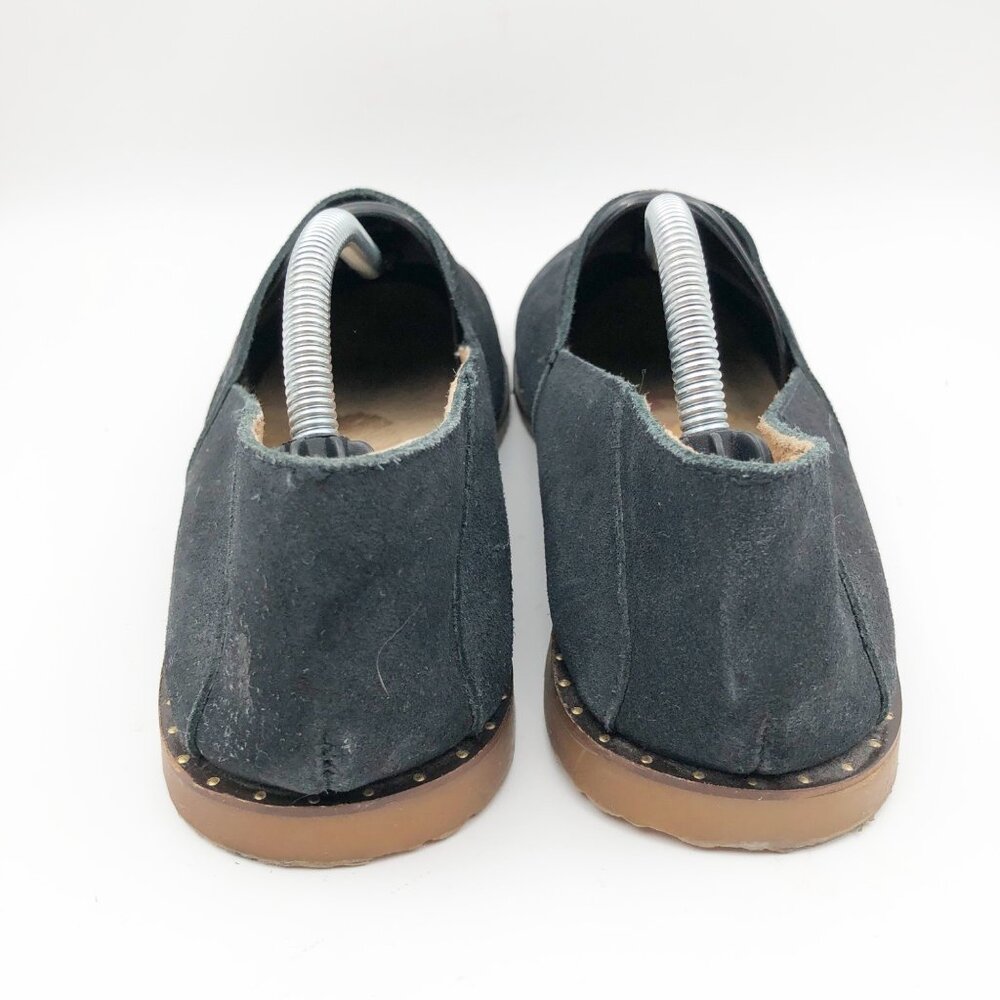 CHARLESTON SHOE CO. Black Leather Suede Gum Sole Flats Womens 9 - Picture 5 of 9